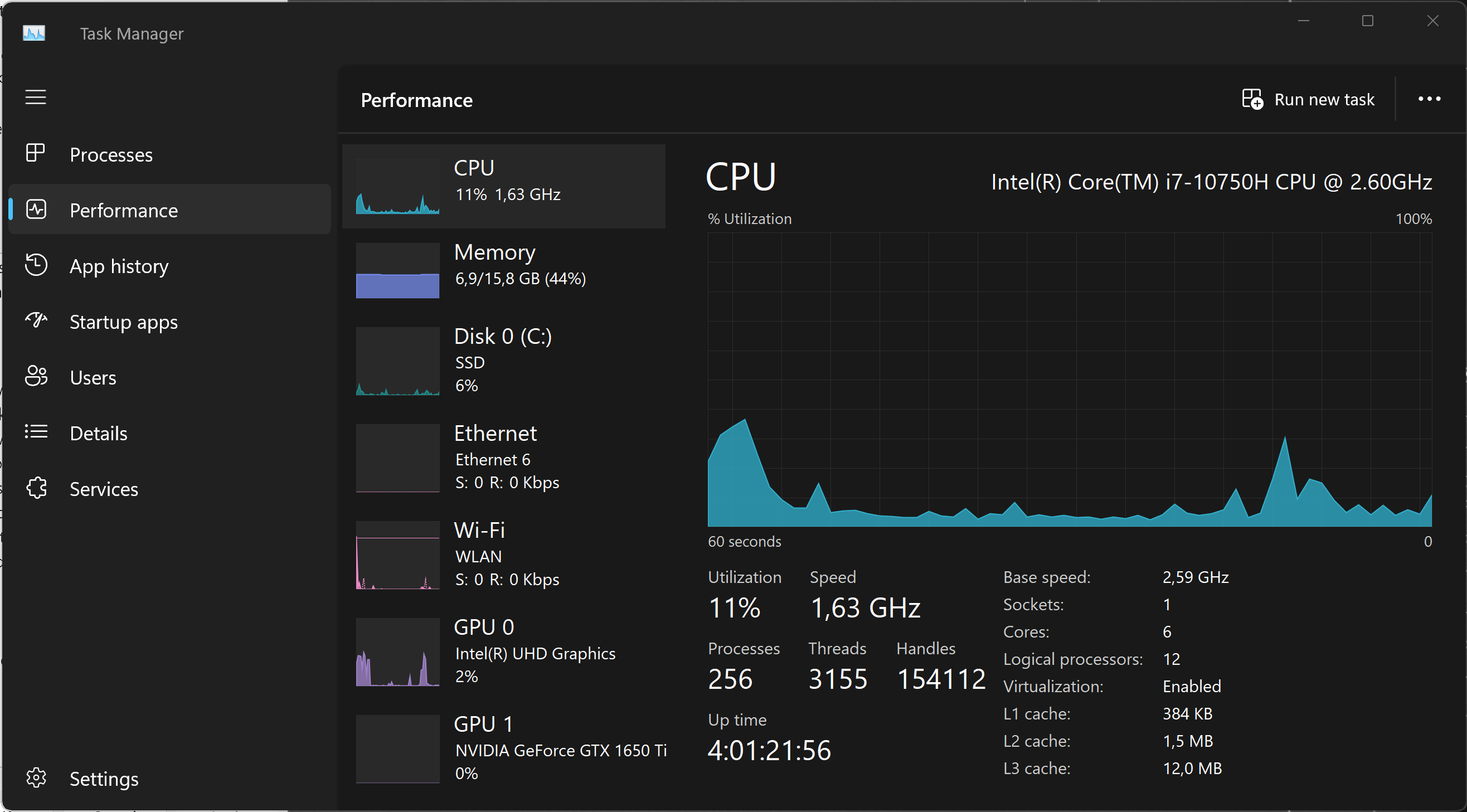 Windows Task Manager (advanced view)